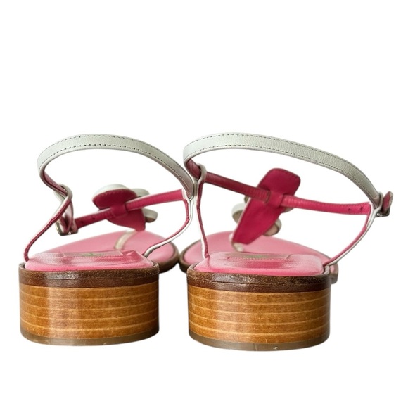 LILLY PULITZER Leather Thong Sandal Coiled Leather Detail Resort White Size 10 - Picture 7 of 9